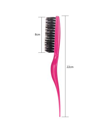 Boar Bristle Teasing Hair Brush Set for Women Men - Salon Quality Styling Comb Set in Fuchsia and Purple - Buy Online on GoSupps.com