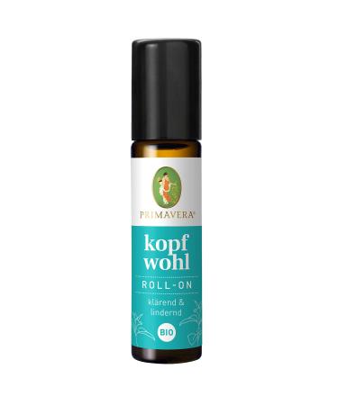 Primavera headwear aroma roll -on organic 10 ml - peppermint - aromatherapy for on the go - clarifying soothing with headache - vegan - 1 x 10 ml - Buy Online on GoSupps.com