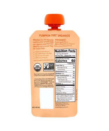 Peter Rabbit Organics Apple & Peach Fruit Snack Squeeze Pouch - 4oz (Pack of 10) - Buy Online on GoSupps.com