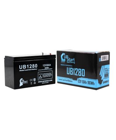 Replacement for APC Back-UPS RS 500VA BR500I Battery UB1280 Universal Sealed Lead Acid Battery (12V 8Ah 8000mAh F1 Terminal) - Includes Two F1 to F2 Terminal Adapters Compatible with CP1500AVRLCD
