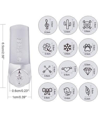 Benecreat 12 Pack Nature Theme Metal Punch Stamps in Stamping Tool Case - 6mm Design Stamp Set for Metal, Jewelry, Leather, Wood - Hard Carbon Steel - Buy Online on GoSupps.com