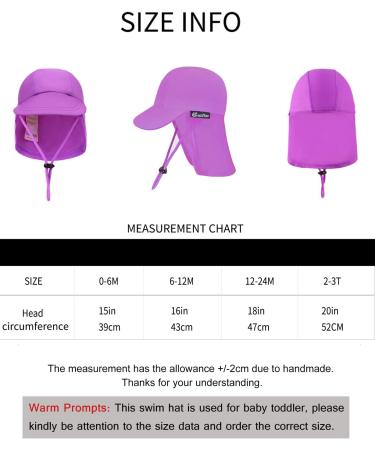 weVSwe Baby Toddler Sun Hat UPF 50+ Swim Cap with Flap Neck Protection, Adjustable Chin Straps, UV Sun Protection - Fish Scales, 6-12 Months - Buy Online on GoSupps.com
