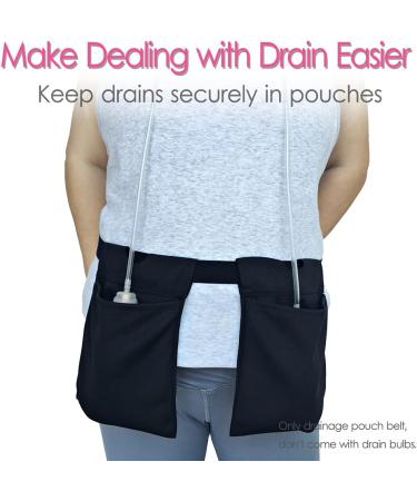 Mastectomy Drain Holder Pouches Set | Neck Shower Lanyard for Post-Surgery Recovery | JP Drainage Bulbs & Nephrostomy Support | Ideal for Breast Cancer & Tummy Tuck | Black - Buy Online on GoSupps.com