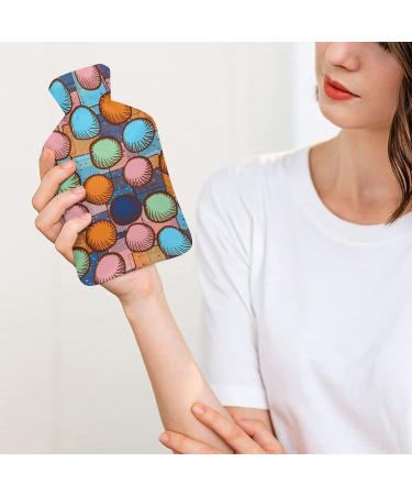 Color Circles Hot Water Bottle with Plush Cover - Hand Warmer for Adults & Kids | 26.5x15.3cm - International Shipping Available - Buy Online on GoSupps.com
