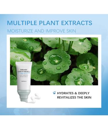 2PCS Centella Sunscreen SPF 50 Face Sun Screen Long-Lasting Protection Madagascar Sunscreen NO White Cast - Dry Oily Skincare (Blue) - Buy Online on GoSupps.com