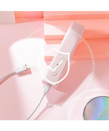 Curling Iron | Rechargeable Hair Straightener and Curler | Safe Professional Curling Wand for Women of Straight and Curly Hair Pochy Pink - Buy Online on GoSupps.com