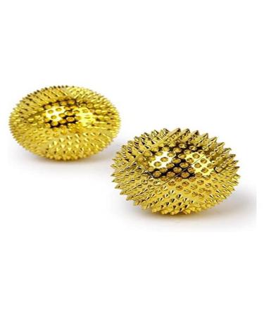 Chi -Enterprise - two magnetic massage balls - small |Fascia balls for self -therapeutic acupressure treatmentContents: 2 hedgehog balls in gold 55mm diameter & 474 acupressure needles gold 55 mm