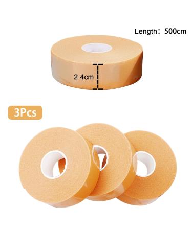 SWYSGS Moleskin Tape - 3 Rolls 2.5cm Soft Cotton Adhesive for Blister & Sensitive Skin Care - Buy Online on GoSupps.com