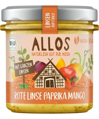 Allos Pack of 2 bottles of organic red paprika mango lentil paint (2 x 140 g) - Buy Online on GoSupps.com