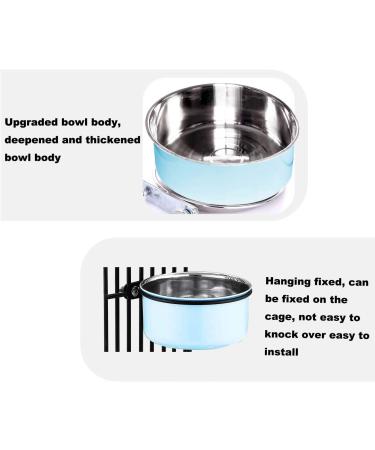 Water Bowl for Dog Crates & Cages 2-in-1 Crate Type Pet Hanging Bowl Stainless Steel Cage Dog Bowl Medium Sized Dog Feeder Food Water Bowl (Blue1.7l/1pcs) Blue18cm Blue18cm - Buy Online on GoSupps.com
