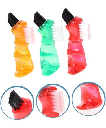 Orfofe 3-Piece Portable Prosthetic Toothbrush Set - Double-Sided Mini Cleaning Tool for Personal Care - Buy Online on GoSupps.com