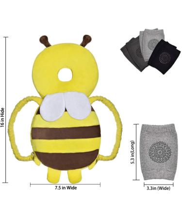 Okydoky Baby Safe Protector Cushion & Baby Knee Pads for Crawling Adjustable Toddlers Safety Pad Backpack Baby Back Protection for Crawling & Walking Yellow Bee.CA - Buy Online on GoSupps.com