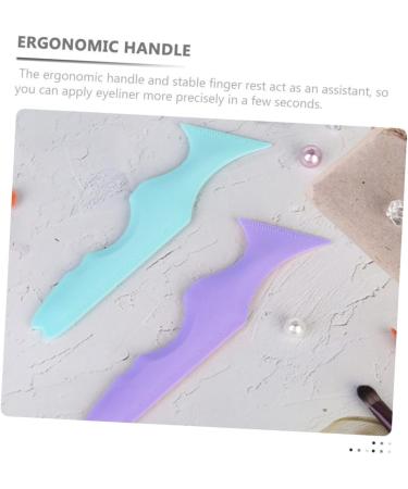 Didiseaon 8 Pcs Silicone Beauty Ruler Eyelash Spoolies Eyeliner Guide Template Eyeliner Guide Aid Blindfold - Buy Online on GoSupps.com