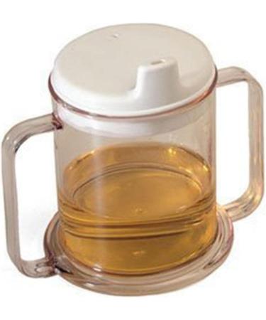 Ibluelover 2 Handle Plastic Mug - Spill-Resistant Clear Spouted Cup for Adults - Lightweight Drinking Cup for Hot/Cold Beverages - Buy Online on GoSupps.com