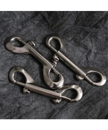 JLEivvi 2 Pcs Double Ended Lead for Dogs Bolt Snap Hooks Zinc Alloy Double End Clip Silver Diving Clip Trigger Snaps for Diving Dog Leash Key Chain Horse Tack Pet Feed Buckets - Buy Online on GoSupps.com