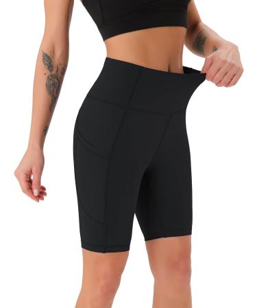 Persit Women's Short Leggings | Opaque Cycling Shorts with Pockets - Black | International Shipping Available - Buy Online on GoSupps.com