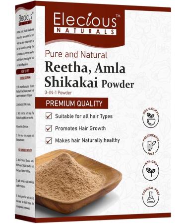 QUAR Premium Amla Reetha Shikakai Poudre Combo Pack pour cheveux sains