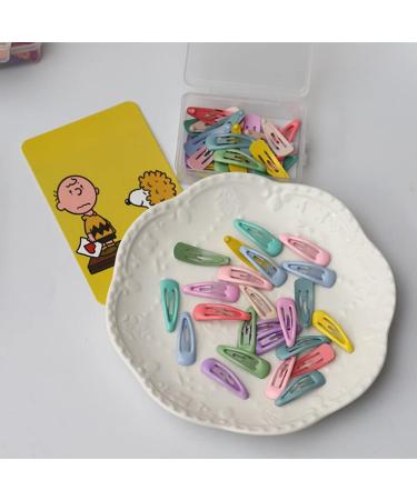 30 Pieces Candy Color Small Hair Clip Girls Baby Snap Hair Clip 3cm Metal Snap Hair Mini Clip Use for Girls Child - Buy Online on GoSupps.com