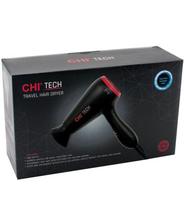 CHI Tech Travel Ceramic Hair Dryer - Lightweight & Powerful Styling Tool - Buy Online on GoSupps.com