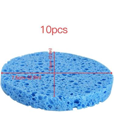 kawehiop 10 Pieces Facial Cleaning Sponges Exfoliating Round Reusable Cosmetic Sponge Professional Skincare Clean Beauty - Buy Online on GoSupps.com