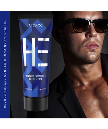 Onyx Tanning Lotion for Real Men with Bronzer and Accelerator - Double Extra Tan Enhancer - Buy Online on GoSupps.com
