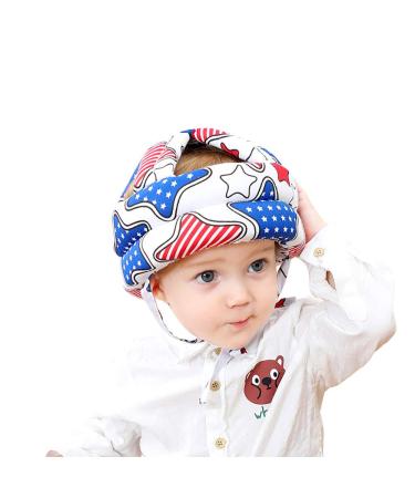 Toddler Walking Helmet Head Protector for Baby Walking No Bumps Safety Head Protective Hat Head Cushion Cap Breathable Child Safety Helmet for Running Walking Crawling Big Stars