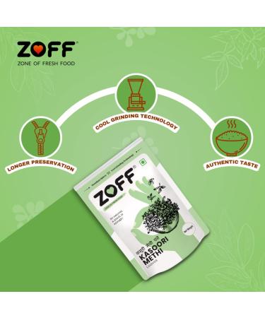 ZOFF Kasoori Methi 100g / 3.5oz | All Natural | Vegan | Indian Origin - Buy Online on GoSupps.com