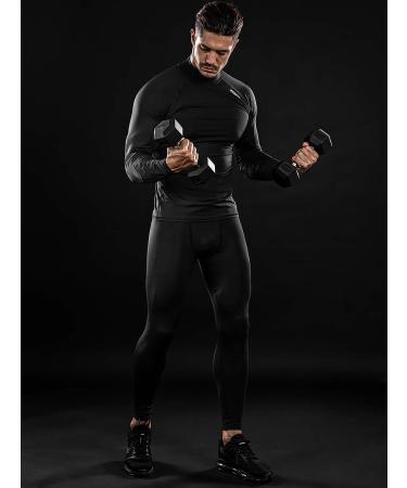 DRSKIN Men's Compression Long Sleeve Shirt XX-Large Black - Running, Workout, Athletic Gym Top - Buy Online on GoSupps.com