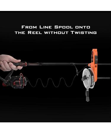 KastKing Radius Line Spooler - Compact Tool for Spinning and Casting Reels | Spool Fishing Reels Without Line Twist - Orange - Buy Online on GoSupps.com