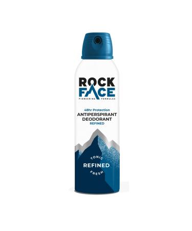 Rock Face Refined Antiperspirant Deodorant 200ml | Sandalwood & Cedar Scent | Fast Absorbing | Non-Staining | 48 Hour Protection Refined 1 count (Pack of 1)