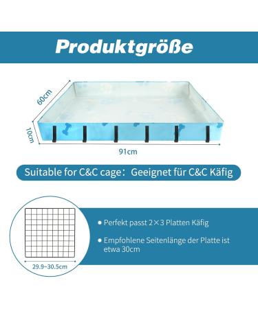 Buy Mfsdai Waterproof Oxford Fabric Habitat for Guinea Pig - Washable Bed Linen & Cage Liner - Hamster Pipi Pads (Blue S 91*60*10cm) - International Shipping Available - Buy Online on GoSupps.com