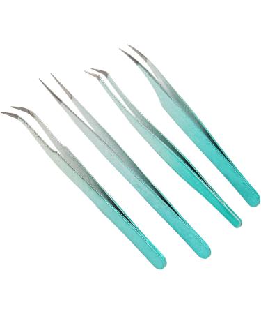 Fine Point Stainless Steel Tweezers for Nail Art Rhinestones Lightweight Design with Comfortable Grip Versatile Tool Silicone Pressing Head for Easy Sticker Application - Buy Online on GoSupps.com