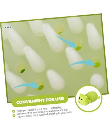 BeatifuFu Shampoo Brush - Scalp Massage & Hair Care Tool | Green 10x6cm for Ultimate Shower Experience - Buy Online on GoSupps.com