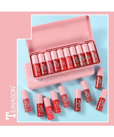 DAGEDA 10-Color Pearlescent Lipstick Set - Waterproof Long-Lasting Lip Enhancement and Care Kit - Cute Lip Glaze Makeup Set - Buy Online on GoSupps.com