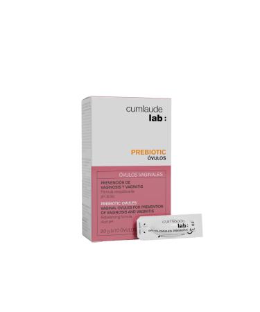 Cumlaude Lab Ovules pr biotiques - Pour la pr vention de la vaginose et de la vaginite r gule le pH vaginal avec de l'acide lactique des pr biotiques et de la provitamine B5-10 unit s (lot de 1)