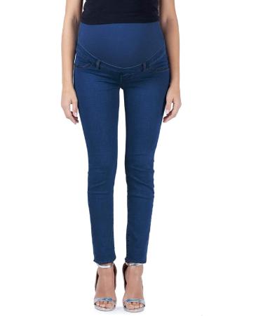 Milano Maternity Jeans - Ultra Stretch Soft Denim, High Waisted, Over The Bump Band, Size 12 Medium Wash - Buy Online on GoSupps.com