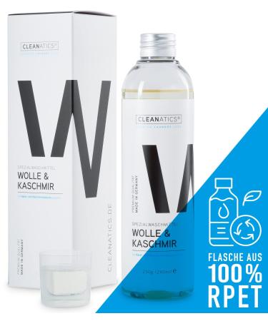 Cleanatics Wolle & Kashmir Intensive care with lanolin - fine detergent with a dashing effect - detergent concentrate for cashmere woolwalk new wool & merino sweater scarf socks (250 g) - Buy Online on GoSupps.com
