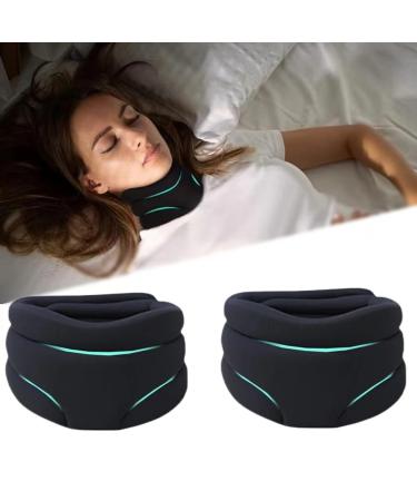 Neck Brace Neck Brace Neck Traction Device Neck Posture Corrector Neck Decompression Devices Neck Posture Corrector for Neck Pain and Support During Sleep(Black 2PCS)
