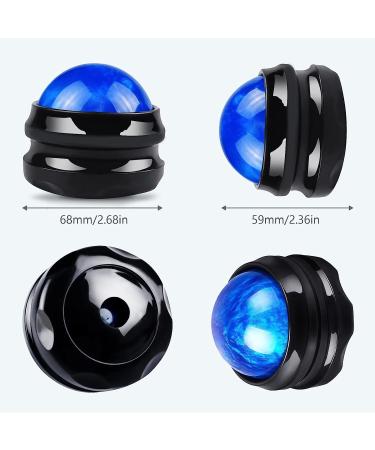 WANDiORY Manual Massage Ball Roller Back Massager for Deep Tissue Relief - Blue - Buy Online on GoSupps.com