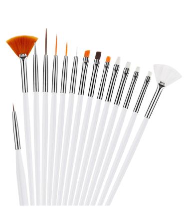 15pcs Nail Art Brushes Nail Carving Pens Painting Dotting Detailing Brush Set