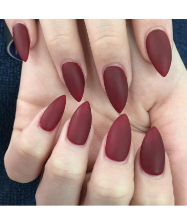 Cherry Red Matte Nail Polish: Long-Lasting & Quick-Drying Gel Formula - Odorless and Lamp-Free for Women - Buy Online on GoSupps.com