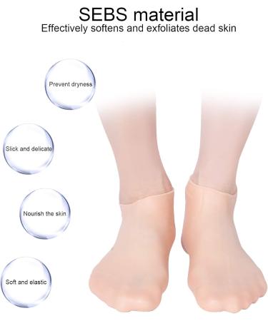 Exfoliating Foot Socks - Moisturizing High Elastic Anti-Cracking Socks for Shiny Skin (S 33-35) - Shop Internationally! - Buy Online on GoSupps.com