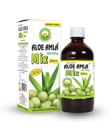 Basic Ayurveda Aloe Vera & Amla Herbal Mix Juice (Pack of 2) | 16.23 Fl Oz (480ml) | Supports Digestion Immunity & Detox | Rich in Natural Vitamin C | No Added Sugar | Gluten Free Non-GMO & Vegan - Buy Online on GoSupps.com