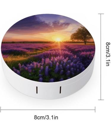Buy Lavender Meadow Sunset Print Contact Lens Case | Best Travel & Care Box for Contact Lenses - International Shipping Available - Buy Online on GoSupps.com