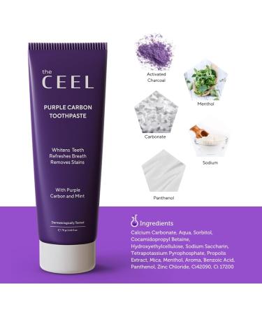 Ceel Lila Toothpaste for White Teeth - Purple Whitening Formula | 75g Color Correction Serum for a Glowing Smile - Buy Online on GoSupps.com