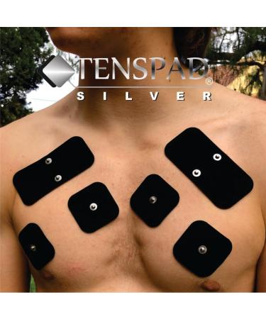 TENSPAD SILVER 12 Electrodes for Bluetens Duo Sport | 8 S & 4 M Electrodes | Optimal Pain Relief & Recovery - Buy Online on GoSupps.com