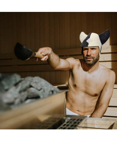 Prinzeps Viking Sauna Hut for Men - 100% Wool Felt Sauna Hat | Ideal Headgear & Gift for Men - Buy Online on GoSupps.com
