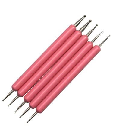 5pcs Sets Nail Art Drill Pen Double Ended Pens Nails Dotting Tools Fashion Design