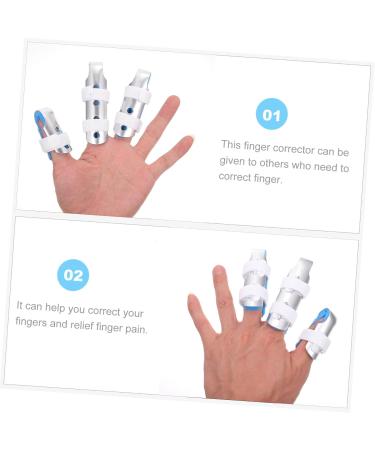 FRCOLOR 3pcs Finger Pressing Device - Thumb & Finger Protector Brace Metal Board & Sponge Capsule for Care - Blue - Buy Online on GoSupps.com