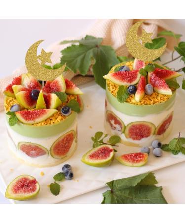 Umrah Mubarak Decoration Cake Topper Eid Decorations Mubarak Cupcake Topper Sticks Glitter Eid Cake Decorations Islamic Muslim Party Supplies Moon Star Ramadan Decorations - Buy Online on GoSupps.com